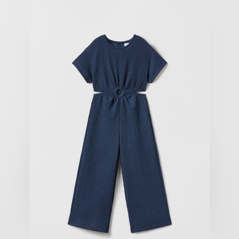 Zara Kids, Girls, Textured Cut-Out Jumpsuit, size 7